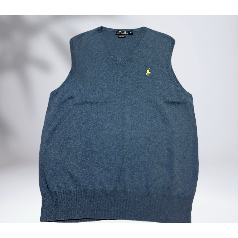 Polo Ralph Lauren Men's V-Neck Sweater Vest blue M